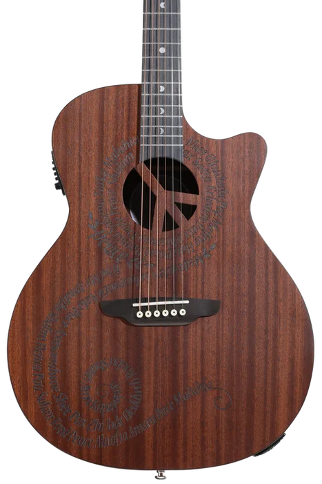 Luna Gypsy MALUHIA Peace Mahogany Acoustic/Electric
