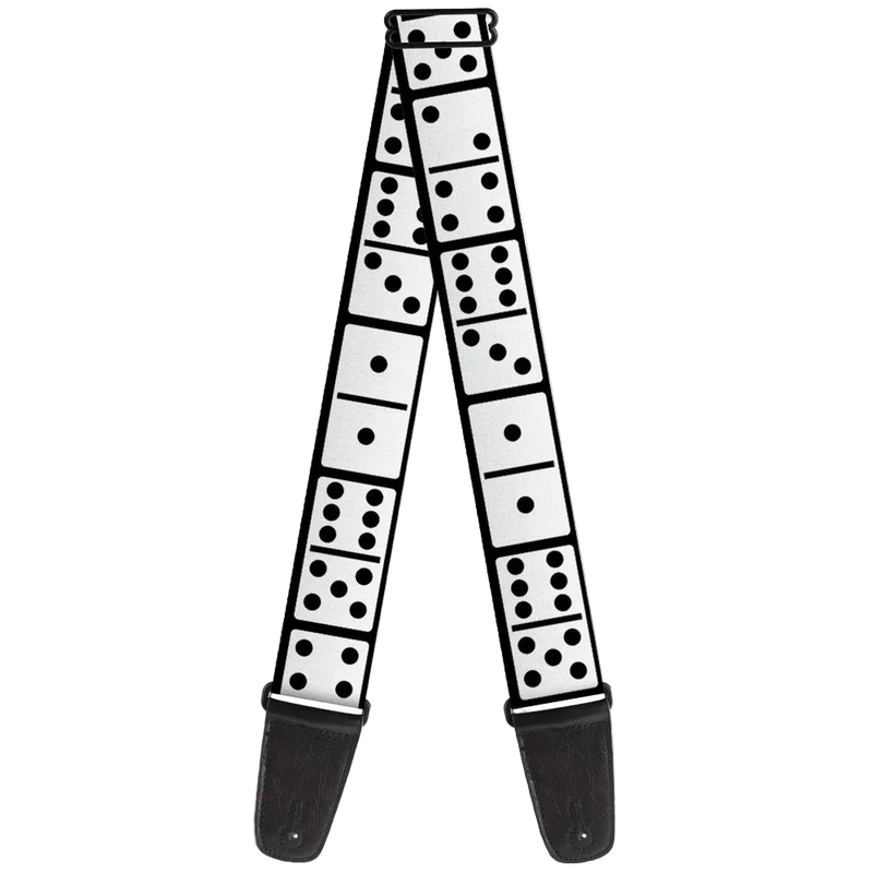 Buckle Down Guitar Strap - Dominos - Black/White