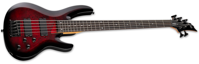 ESP LTD B-205DX 5-string Bass - Red Burst