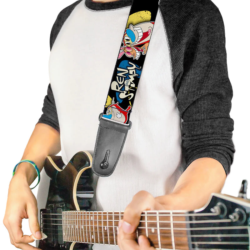 Buckle Down Guitar Strap - Ren & Stimpy Poses