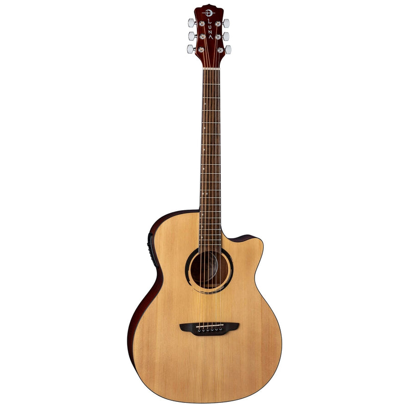 Luna Wabi Sabi Grand Concert Cutaway A/E - Solid Spruce Top