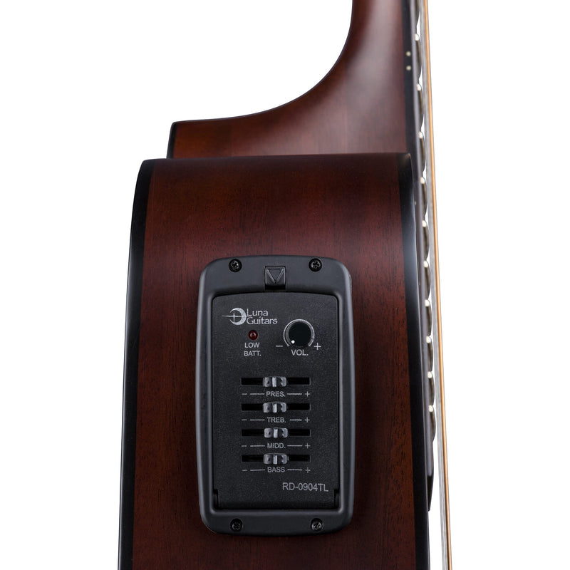 Luna Wabi Sabi Grand Concert Cutaway A/E - Solid Spruce Top